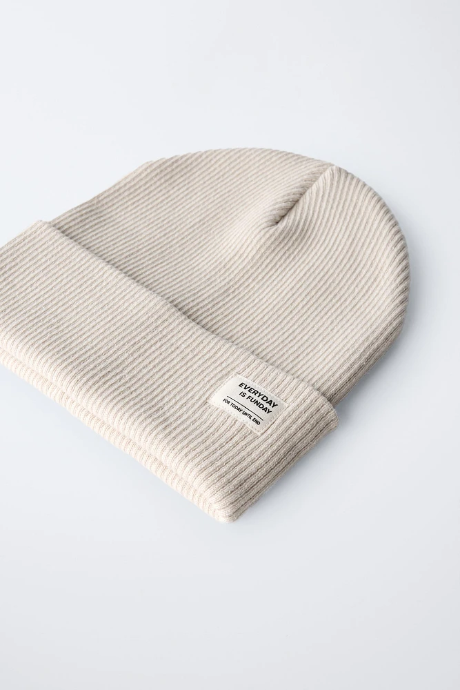RIBBED COTTON HAT