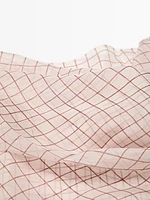 100% silk check pocket square
