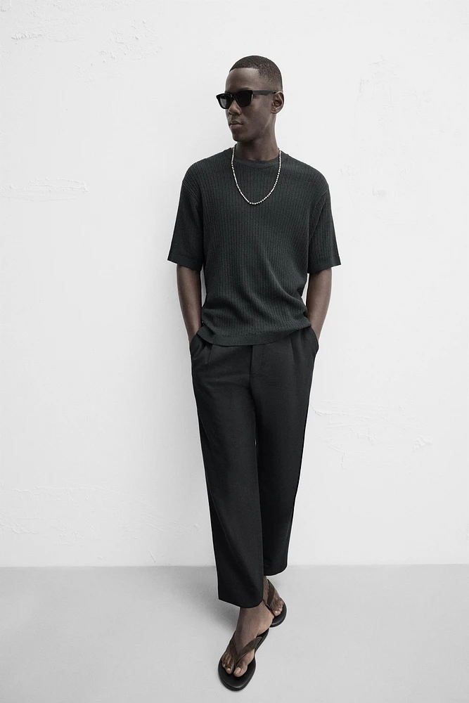 JACQUARD KNIT T-SHIRT