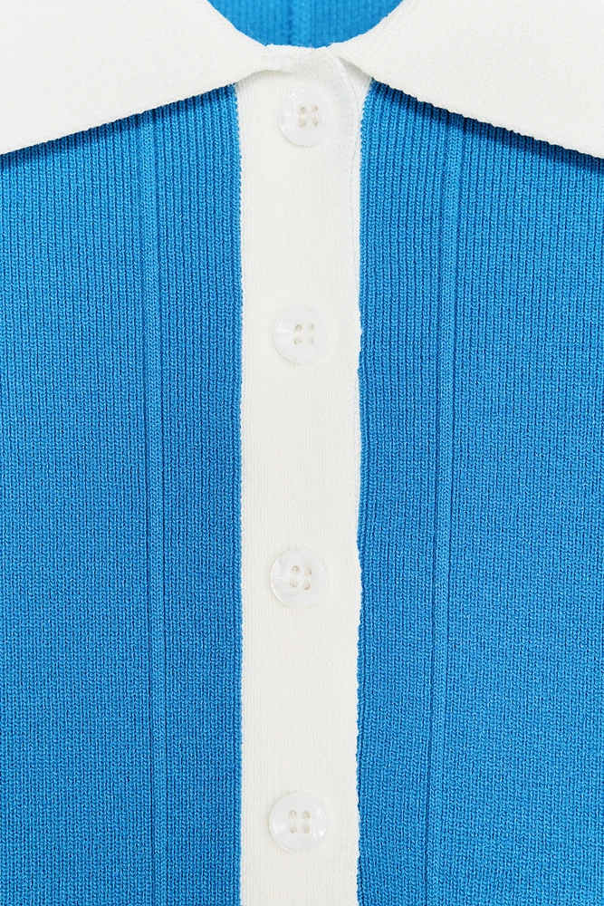 KNIT SHIRT DRESS