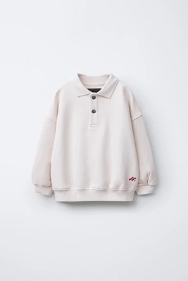 LOGO POLO SWEATSHIRT