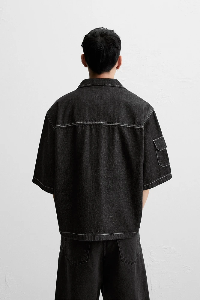 DENIM SHIRT WITH POCKETS