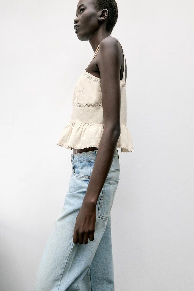 TOP DENTELLE BRODÉ