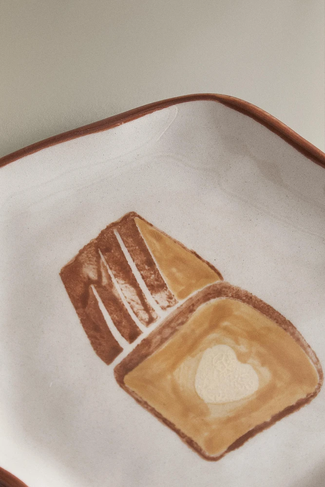 SIDE PLATE WITH TOAST MOTIF