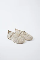 EMBROIDERED BALLET FLATS