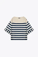 STRIPED LINEN BLOUSE