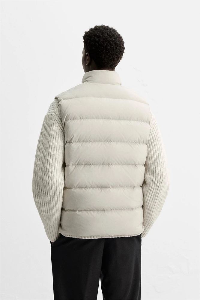 WATER REPELLENT 100% FEATHER DOWN VEST