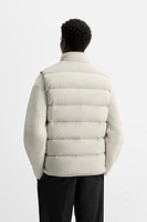 WATER REPELLENT 100% DOWN FEATHER PUFFER VEST