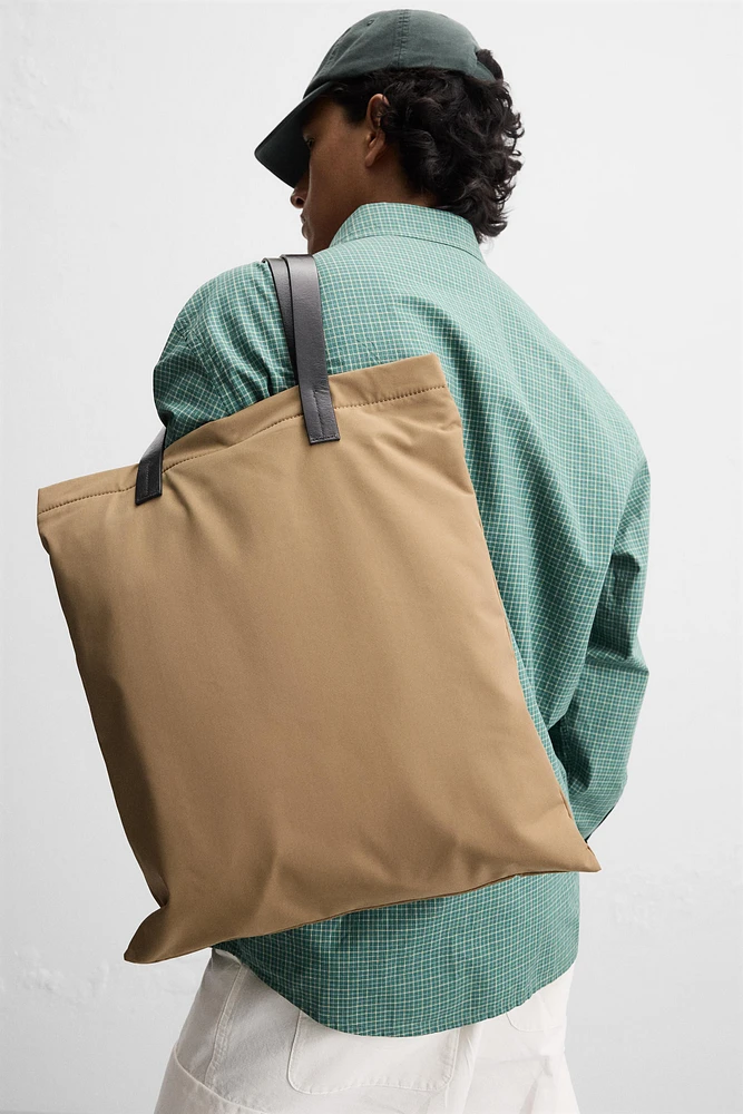 SAC SHOPPER EN TISSU ET CUIR