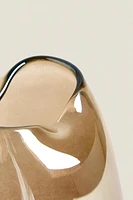 TALL SHINY GLASS VASE