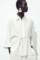 GATHERED KIMONO SHIRT
