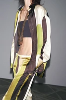 PRINTED SATIN EFFECT SHIRT