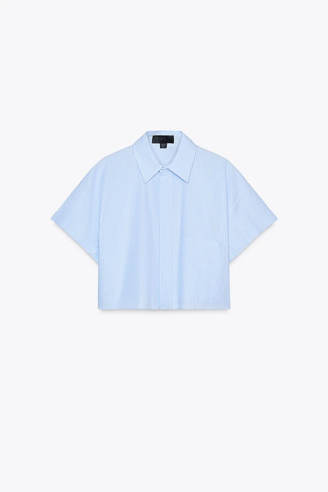 CHEMISE COURTE EN POPELINE