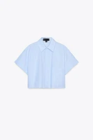CHEMISE COURTE EN POPELINE