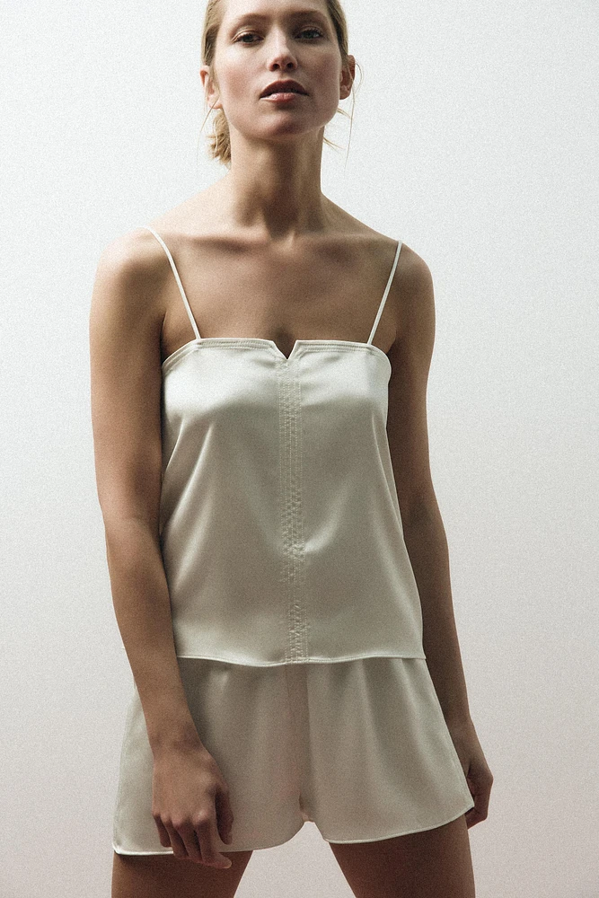 SATIN EFFECT TANK TOP