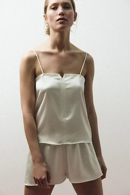 SATIN EFFECT TANK TOP