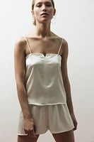 SATIN EFFECT TANK TOP