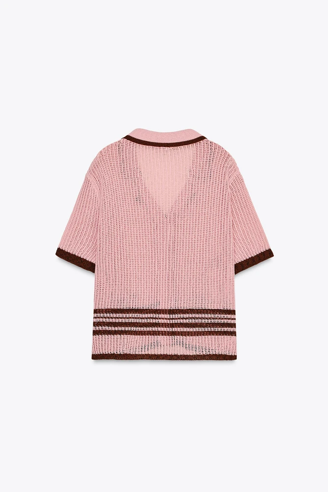 KNITTED POLO JACKET
