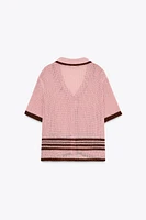 KNITTED POLO JACKET