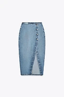 Z1975 DENIM CROSSOVER MIDI SKIRT