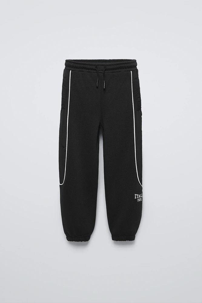 PLUSH COMBINATION JOGGER PANTS