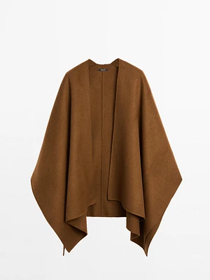 Cape en drap de laine mélangée