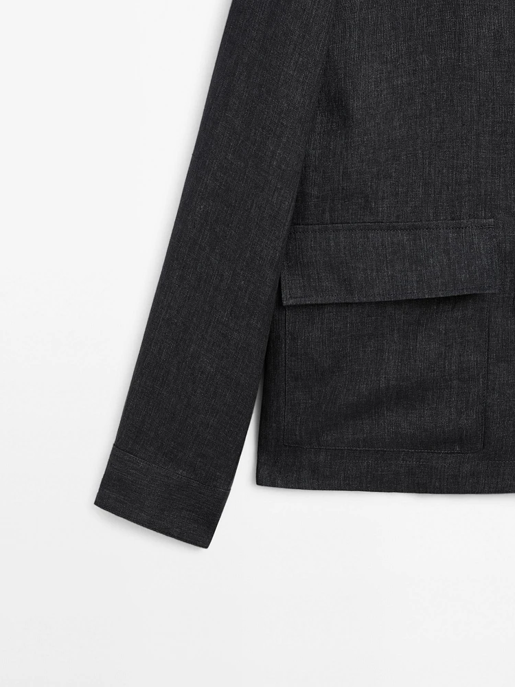 100% linen overshirt
