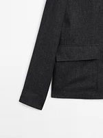 100% linen overshirt