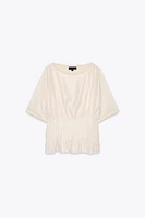 TOP EN MAILLE ET ORGANZA