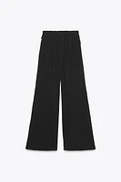 SEMI-SHEER WIDE LEG PANTS