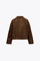 BLAZER EN CUIR DAIM ZW COLLECTION