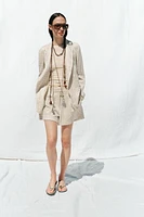 FAUX SUEDE EYELET SHORTS