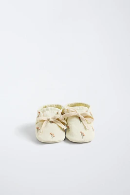 CHAUSSON EN COTON À FLEURS