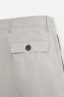 RELAXED FIT CRINKLED SHORTS