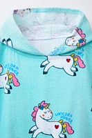 PONCHO SERVIETTE LICORNES