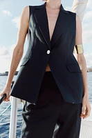 LINEN LONG VEST