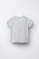 RIBBED TEXT T-SHIRT