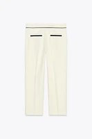 ZW COLLECTION PANTS WITH CONTRAST PIPING