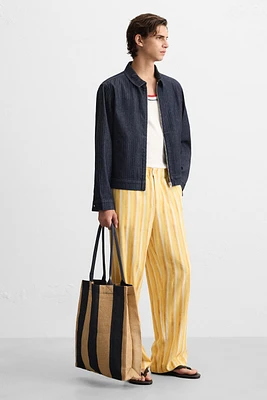 STRIPED SHOPPER BAG