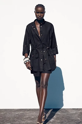 LINEN SAFARI SHIRT