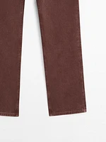 100% cotton straight-leg jeans