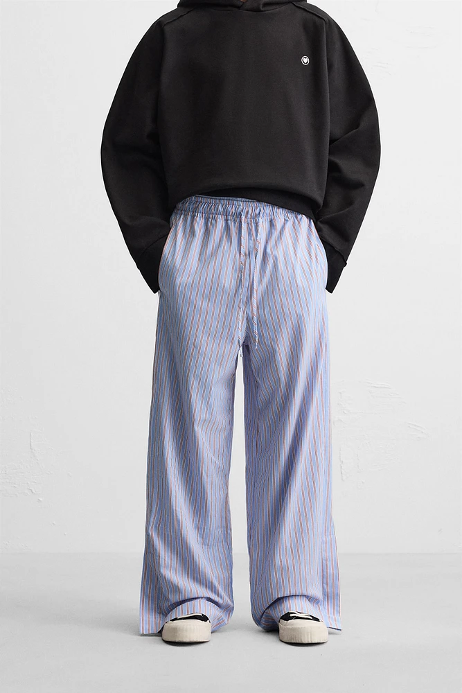 LIMITED EDITION STRIPED POPLIN PANTS