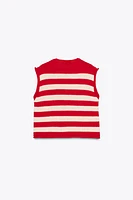 STRIPED KNIT VEST TOP