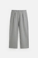 RELAXED FIT SEERSUCKER PANTS
