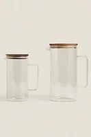 BOROSILICATE GLASS PITCHER WITH LID