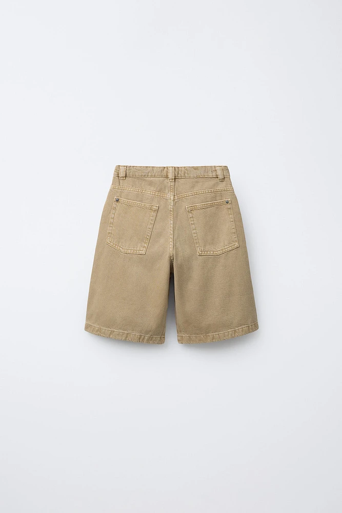 BERMUDA EN SERGE RELAXED BAGGY
