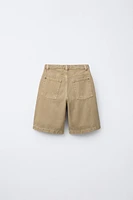 BERMUDA EN SERGE RELAXED BAGGY