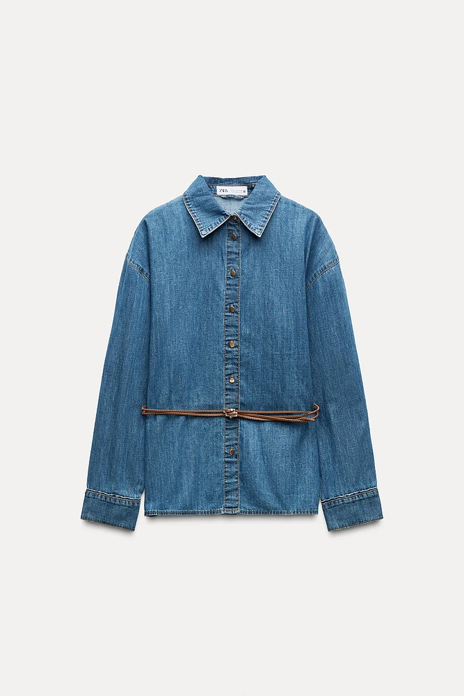 Z1975 BELTED DENIM SHIRT