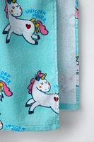 PONCHO SERVIETTE LICORNES