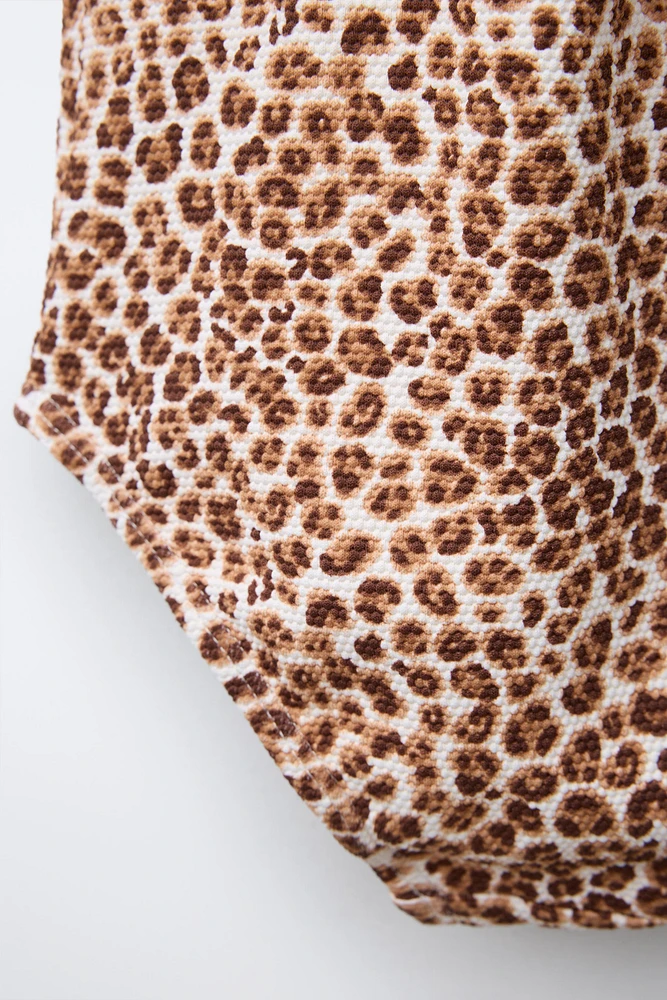 2-6 ANS/ MAILLOT DE BAIN ANIMALIER CUT OUT